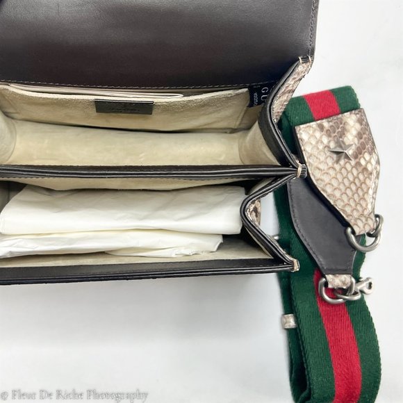 Gucci Cream and Gray Satchel with Bamboo Handle - Picture 6 of 7